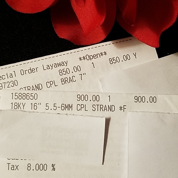 CULTURED PEARL NECKLACE & BRACELET SET 18K - Picture 8 of 9